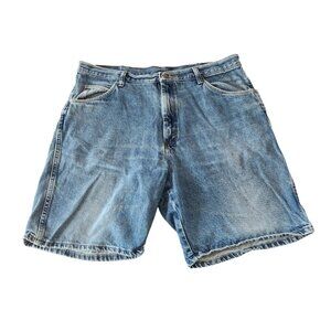 Wrangler Denim Shorts Workwear Outdoors Vintage 90s Y2K Style Blue Mens Sz 38